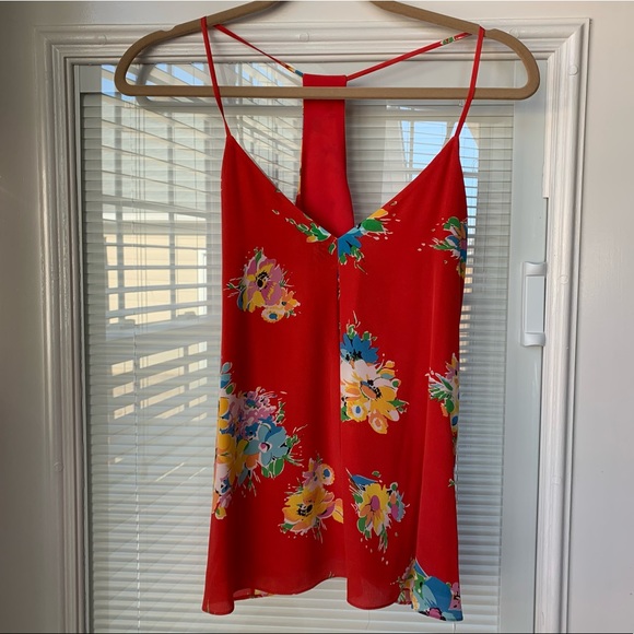 Polo Red Flower String Blouse 🌹 Size Small - Picture 1 of 11